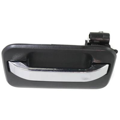 Rareelectrical - Left Rear Exterior Door Handle Compatible With 2004-2022 Ford F-150 Chrome Lever With Black Bezel - Image 4