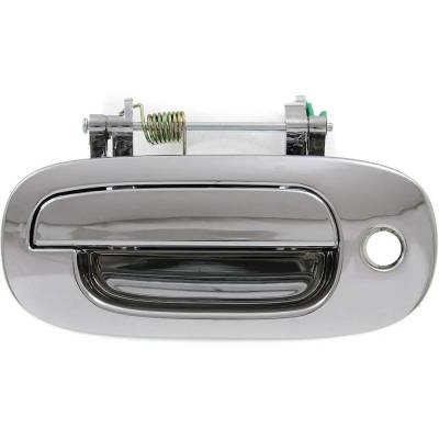 Front Driver Side Exterior Door Handle Compatible With 1997-1999 Dodge Dakota Chrome With Key Hole