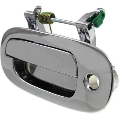 Rareelectrical - Front Driver Side Exterior Door Handle Compatible With 1997-1999 Dodge Dakota Chrome With Key Hole - Image 2