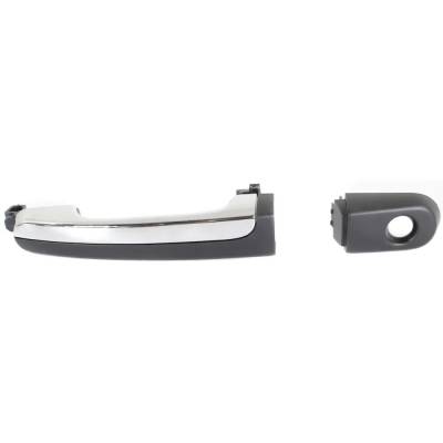 Left Front Exterior Door Handle Compatible With 2008-2009 Ford Taurus Primed Paintable With Key Hole