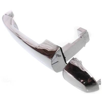 Left Rear Exterior Door Handle Compatible With 2007-2012 Kia Rondo Chrome Without Key Hole