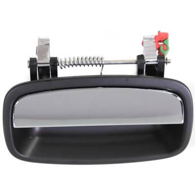 Left Rear Exterior Door Handle Compatible With 1995-2002 Kia Sportage Chrome Lever With Primed Bezel
