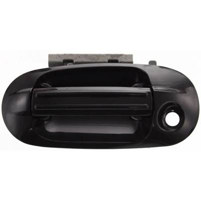 Front Driver Side Exterior Door Handle Compatible With 2003-2017 Ford Expedition Smooth Black With