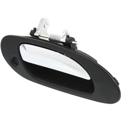 Rareelectrical - Front Passenger Side Exterior Door Handle Compatible With 1999-2003 Acura Tl Chrome Lever With Black - Image 2