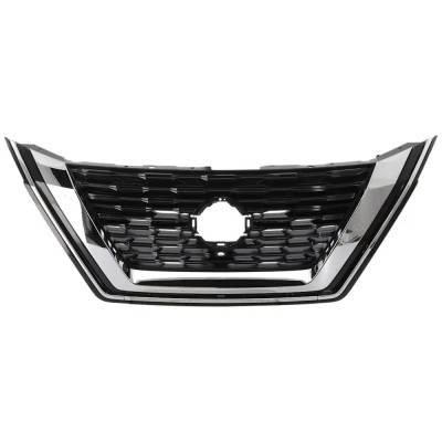 New Black Shell Grille Assembly Compatible With Nissan Rogue Sl 4 Cyl 2.5L Rogue Sv 3 Cyl 1.5L Sv 4