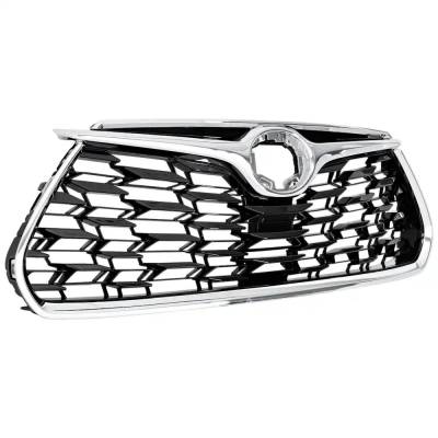 RAREELECTRICAL - New Black Shell Grille Assembly Compatible With Toyota Highlander Hybrid Limited 4 Cyl 2.5L - Image 3