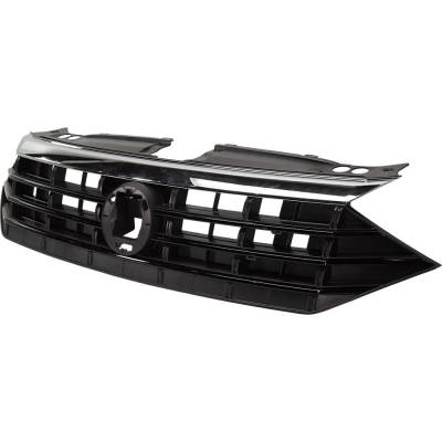 Rareelectrical - New Textured Black Grille Assembly Compatible With Volkswagen Jetta R-Line 4 Cyl 1.4L By Vw1200175 - Image 2