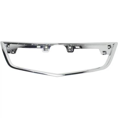 Center Grille Trim Compatible With Acura Tl Sh-Awd 6 Cyl 3.7L Tl Base 6 Cyl 3.5L 2012-2014 Ac1202104