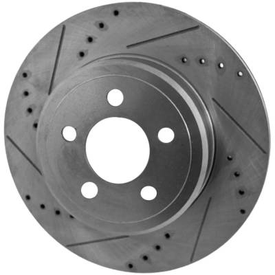 New Cross-Drilled Brake Disc Compatible With Chrysler Dodge 300 Limited 6 Cyl 3.6L Charger R/T 8 Cyl