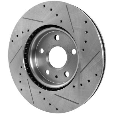 RAREELECTRICAL - New Cross-Drilled Brake Disc Compatible With Buick Chevrolet Gmc Regal Cxl 4 Cyl 2.4L Malibu Ltz 4 - Image 6