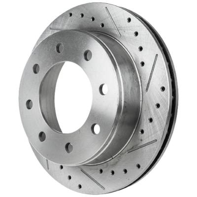 RAREELECTRICAL - New Cross-Drilled Brake Disc Compatible With Chevrolet Express 3500 Lt 6 Cyl 4.3L Suburban 2500 Ls 8 - Image 2