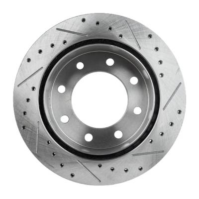 RAREELECTRICAL - New Cross-Drilled Brake Disc Compatible With Chevrolet Express 3500 Lt 8 Cyl 6.6L Avalanche 2500 Ls - Image 4