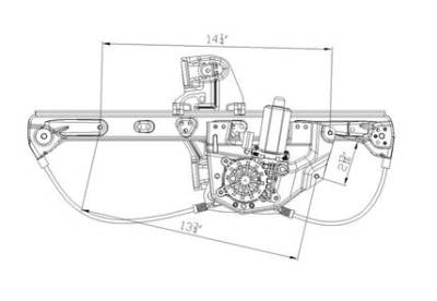 New Rear Right Window Regulator Compatible With 00-05 Cadillac Deville Gm1551119 741-582 82215 82215