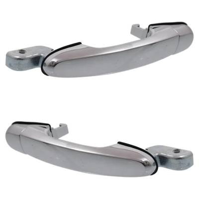 Rareelectrical - Rear Driver And Passenger Side Exterior Door Handle Compatible With 2005-2009 Hyundai Tucson Chrome - Image 3