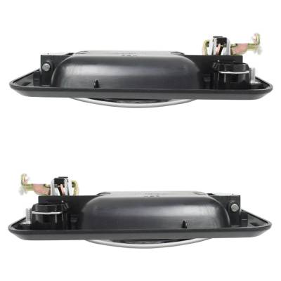 Rareelectrical - Front Driver And Passenger Side Exterior Door Handle Compatible With 2003-2009 Hummer H2 Chrome - Image 4