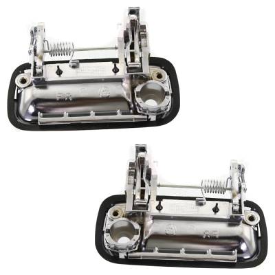 Rareelectrical - Front Pair Exterior Door Handle Compatible With 1989-1995 Toyota Pickup Toyota 4Runner Chrome With - Image 3