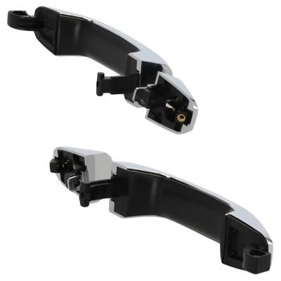 Rareelectrical - Set Of 2 Front Exterior Door Handle Compatible With 2014-2022 Chevrolet Silverado Chrome Without Key - Image 7