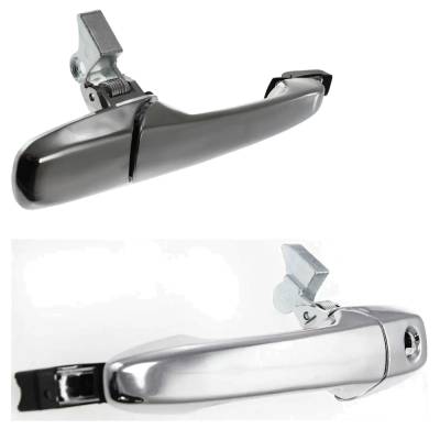 Rareelectrical - Front Driver And Passenger Side Exterior Door Handle Compatible With 2005-2014 Ford Mustang Chrome - Image 2