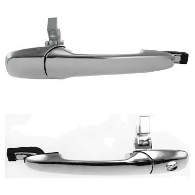 Rareelectrical - Front Driver And Passenger Side Exterior Door Handle Compatible With 2005-2014 Ford Mustang Chrome - Image 4