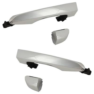 Rareelectrical - New Set Of 2 Rear Exterior Door Handle Compatible With 2016-2021 Hyundai Tucson Chrome Without Key - Image 2