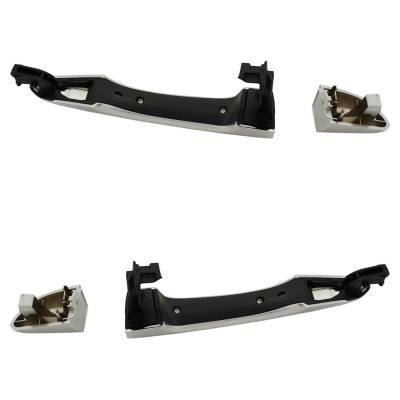 Rareelectrical - New Set Of 2 Rear Exterior Door Handle Compatible With 2016-2021 Hyundai Tucson Chrome Without Key - Image 5