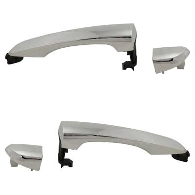 Rareelectrical - New Rear Left And Right Exterior Door Handle Compatible With 2016-2021 Hyundai Tucson Chrome Without - Image 4