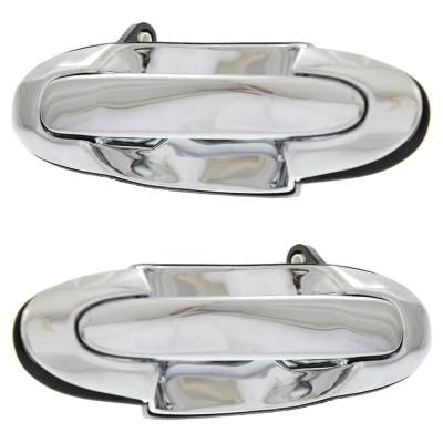 Rareelectrical - Rear Left And Right Exterior Door Handle Compatible With 2000-2006 Mazda Mpv Chrome Without Key Hole - Image 2