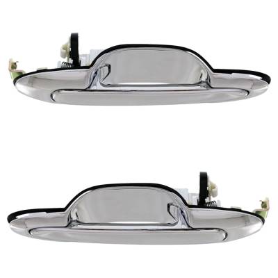 Rareelectrical - Rear Left And Right Exterior Door Handle Compatible With 2000-2006 Mazda Mpv Chrome Without Key Hole - Image 4