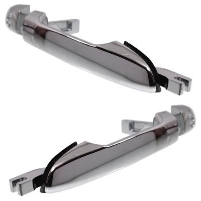 Rareelectrical - Set Of 2 Front Exterior Door Handle Compatible With 2004-2009 Kia Spectra Kia Spectra5 Chrome With - Image 2