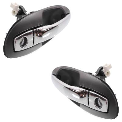 Rareelectrical - Front Pair Exterior Door Handle Compatible With 2001-2006 Kia Magentis Hyundai Sonata Kia Optima - Image 3