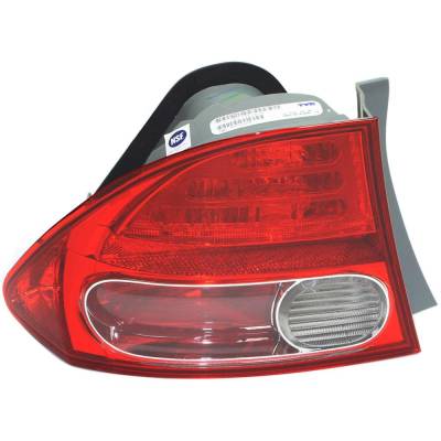 Tail Light Compatible With 2006-2008 Honda Civic 1.8L 2.0L I4 R18a1 K20z3 Left Driver Side Halogen