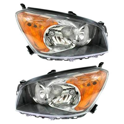 New Pair Of Halogen Headlight Compatible With Toyota Rav4 Sport Sport 3.5L 2012 By Part Number