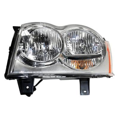 New Driver Side Headlight Compatible With Jeep Grand Cherokee Srt8 Sport 2006-2007 By Part Number