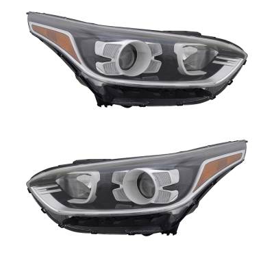 New Pair Of Headlights Compatible With Kia Forte Ex Sedan 2.0L 2019 2020 2021 By Part Number