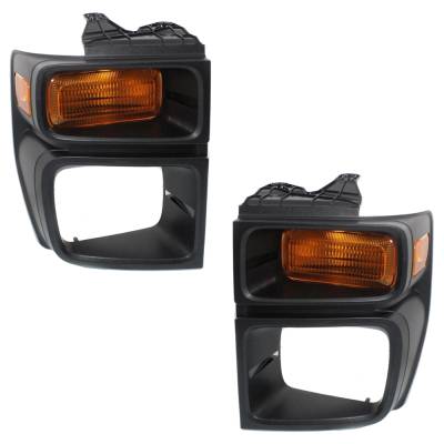 New Pair Of Parking Light Compatible With Ford E-150 Base 8 Cyl 4.6L E-350 Super Duty Base 8 Cyl