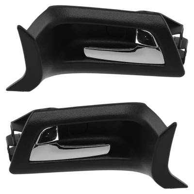 Front Left And Right Interior Door Handle Compatible With 2008-2009 Pontiac G8 Chrome Lever With