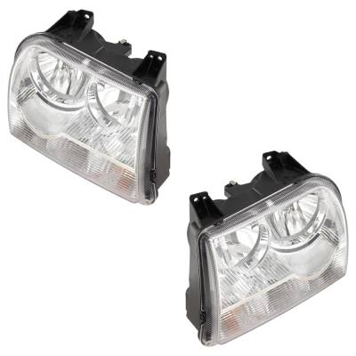 Rareelectrical - New Pair Of Headlight Compatible With Chrysler 300 S 6 Cyl 3.5L 300 Touring 6 Cyl 2.7L 2009-2010 By - Image 2