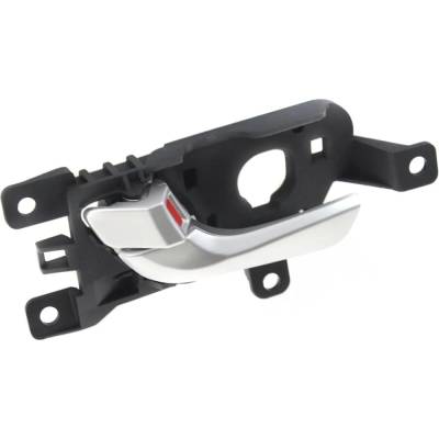 Rareelectrical - Left Rear Interior Door Handle Compatible With 2013-2019 Hyundai Santa Fe Silver With Lock Button - Image 2
