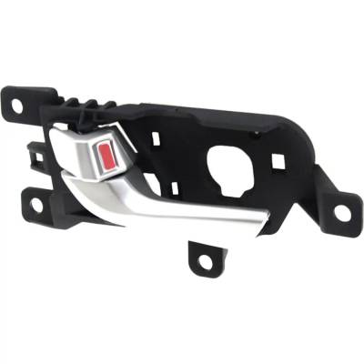 Rareelectrical - Left Rear Interior Door Handle Compatible With 2013-2019 Hyundai Santa Fe Silver With Lock Button - Image 3