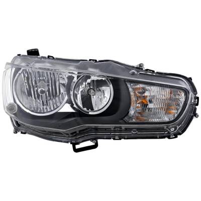 Rareelectrical - Headlight Compatible With 2009-2017 Mitsubishi Lancer 2.0L 2.4L I4 Right Passenger Side Halogen - Image 1