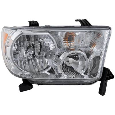 Rareelectrical - Headlight Compatible With 2007-2017 Toyota Tundra Sequoia 4.0L 4.6L V6 Right Passenger Side Halogen - Image 2