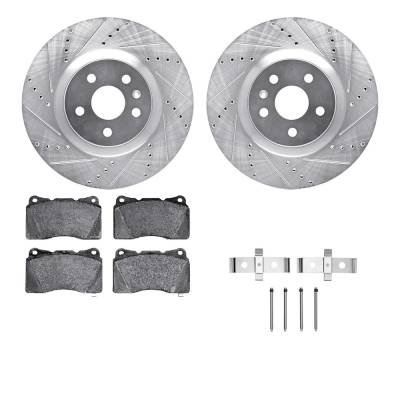 New Cross-Drilled Brake Disc And Pad Kit Compatible With Pontiac G8 Gxp 8 Cyl 6.2L By R1wguh145013