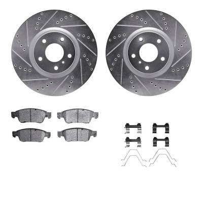New Cross-Drilled Brake Disc And Pad Kit Compatible With Infiniti G37 Base 6 Cyl 3.7L G37 X Sport 6