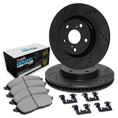 Rareelectrical - New Front Brake Disc And Pad Kit Compatible With Audi A6 Sport 4 Cyl 2.0L A8 Quattro L 6 Cyl 3.0L A6 - Image 3