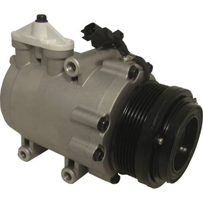 New 6-Groove Pulley A/C Compressor Compatible With Ford E-350 Super Duty Base 10 Cyl 6.8L E-250 Base
