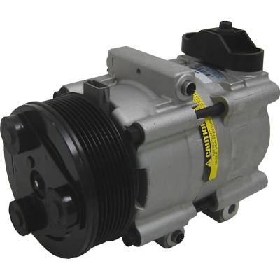 New 8-Groove Pulley A/C Compressor Compatible With Ford E-350 Super Duty Base 8 Cyl 5.4L E-150