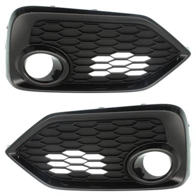 New Front Left And Front Right Fog Light Trim Compatible With Honda Civic Ex-L Civic Lx 2017-2019 By
