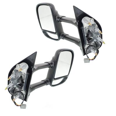 Rareelectrical - New Pair Mirror Compatible With Ford Econoline Van Wagon Base Standard Cargo Xl Standard Passenger - Image 2