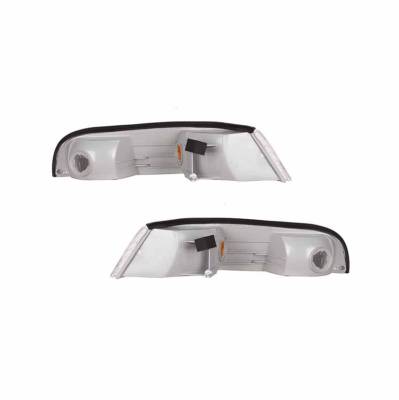 Rareelectrical - New Pair Of Side Marker Lights Compatible With Ford Crown Victoria F2az-13201-B Fo2521124 Fo2520124 - Image 2
