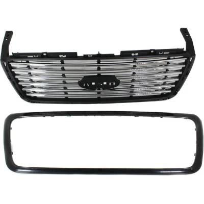 Rareelectrical - Black Shell Grille Assembly Compatible With Ford F-150 Harley-Davidson Edition 8 Cyl 5.4L 2006-2008 - Image 4